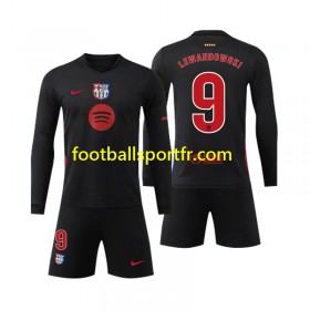 Tenue FC Barcelone Robert Lewandowski 9 Enfant Exterieur 2024-2025 Maillot de Foot ML